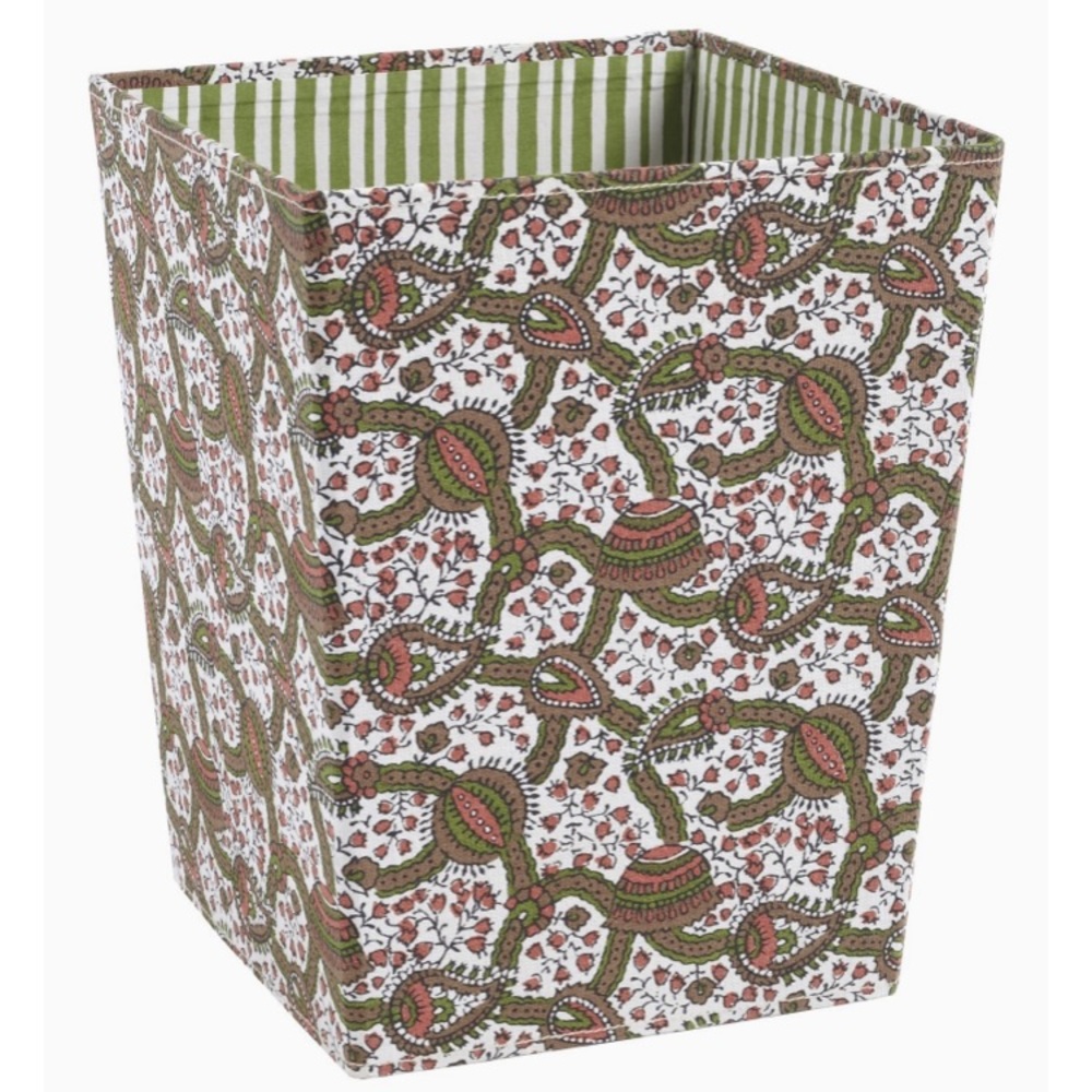 John Robshaw  sable linen foldable waste basket